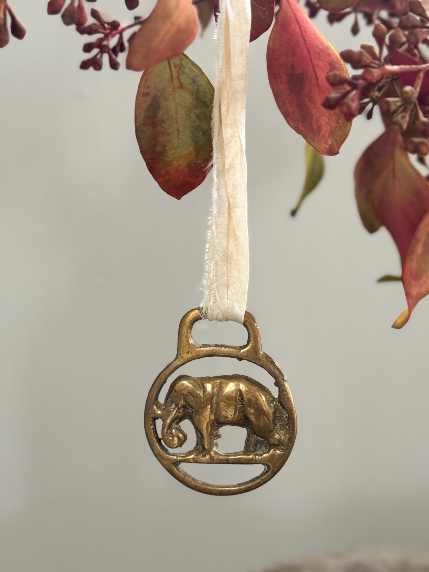 Vintage Solid Brass Token - Elephant