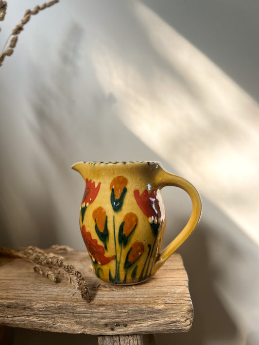 Welsh Studio Pottery Floral Creamer by Wendy Gill