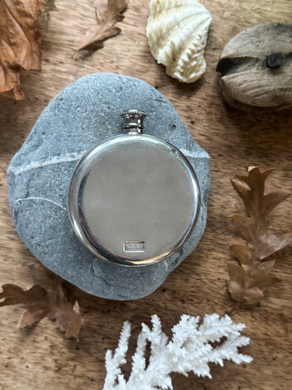 Vintage Silver-Plated David Shaw Hip Flask - Made in England