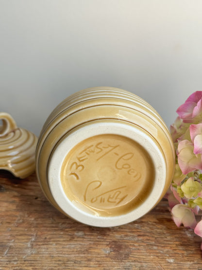 Vintage Welsh Studio Pottery Honey Pot, Betws-y-Coed Pottery, North Wales