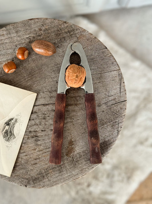 Midcentury Wooden Handled Nut Cracker