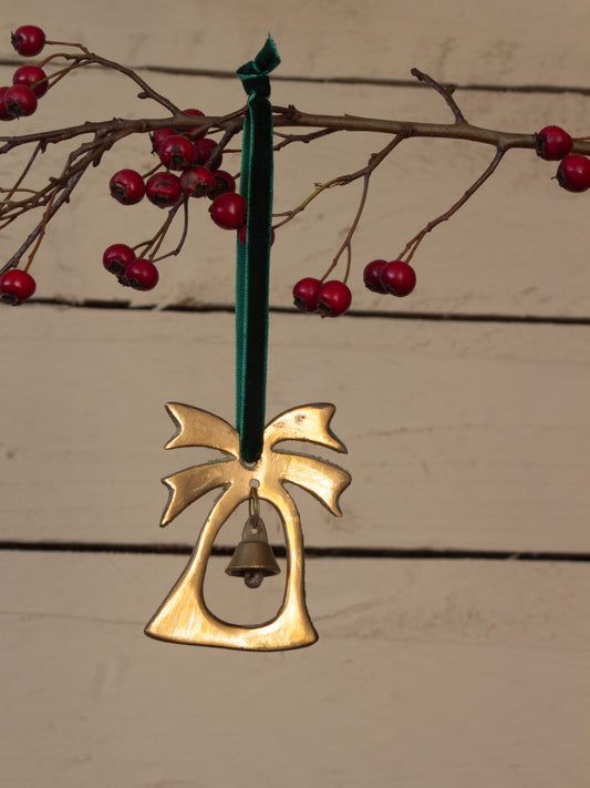 Vintage Solid Brass Christmas Decoration - Bell