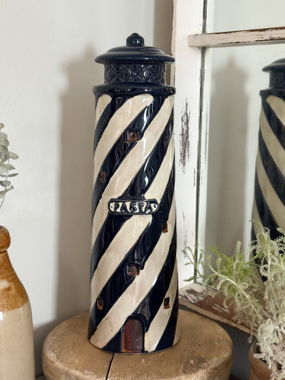 Vintage Ceramic Lighthouse Pasta Jar