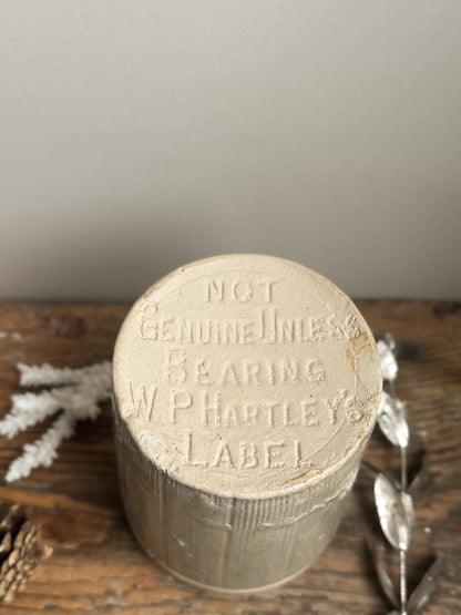 Antique Stoneware Jam Jar, W. P. Hartley