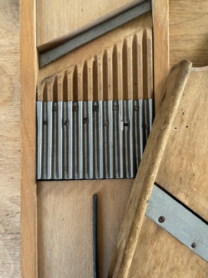 Vintage Wooden “Rosteritt” Mandoline Slicer Set