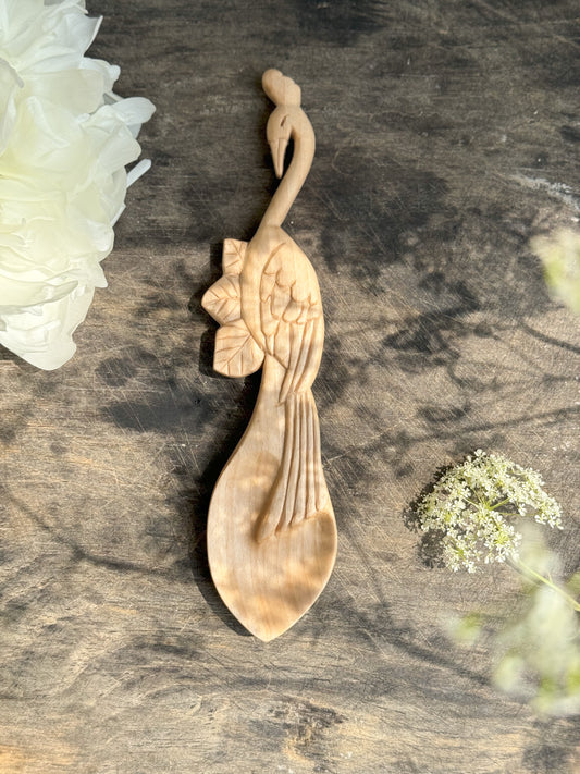 Hand-Carved Bird Spoon