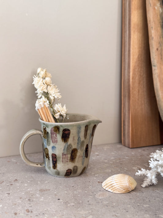 Vintage Studio Pottery Abstract Brush Stroke Creamer