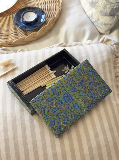 Vintage Indian Papier-Mâché Floral Trinket Box