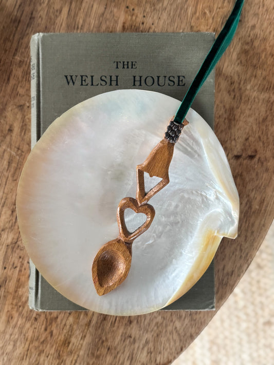 Vintage Intricately Hand-Carved Welsh Love Spoon