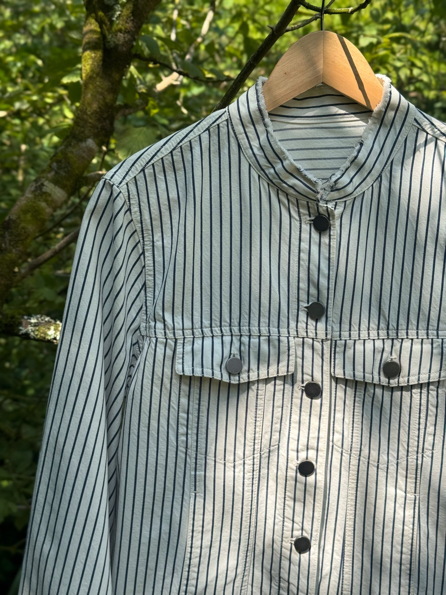 100% Cotton Striped Jacket, Sourced in Prenzlauer Berg, Berlin - Size 8-14