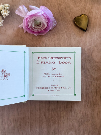 Vintage Kate Greenaway Birthday Book (Unused Condition)