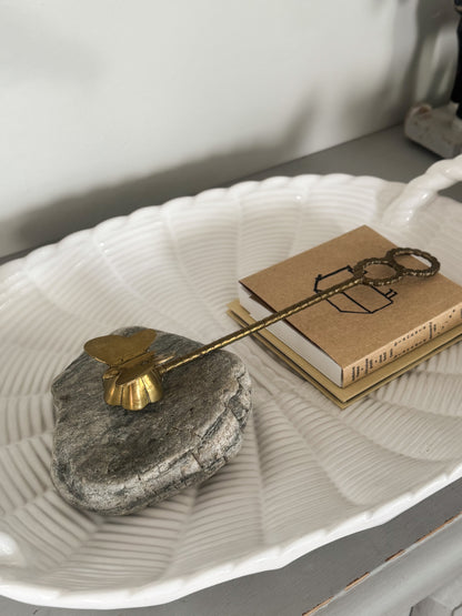 Vintage Solid Brass Butterfly Candle Snuffer