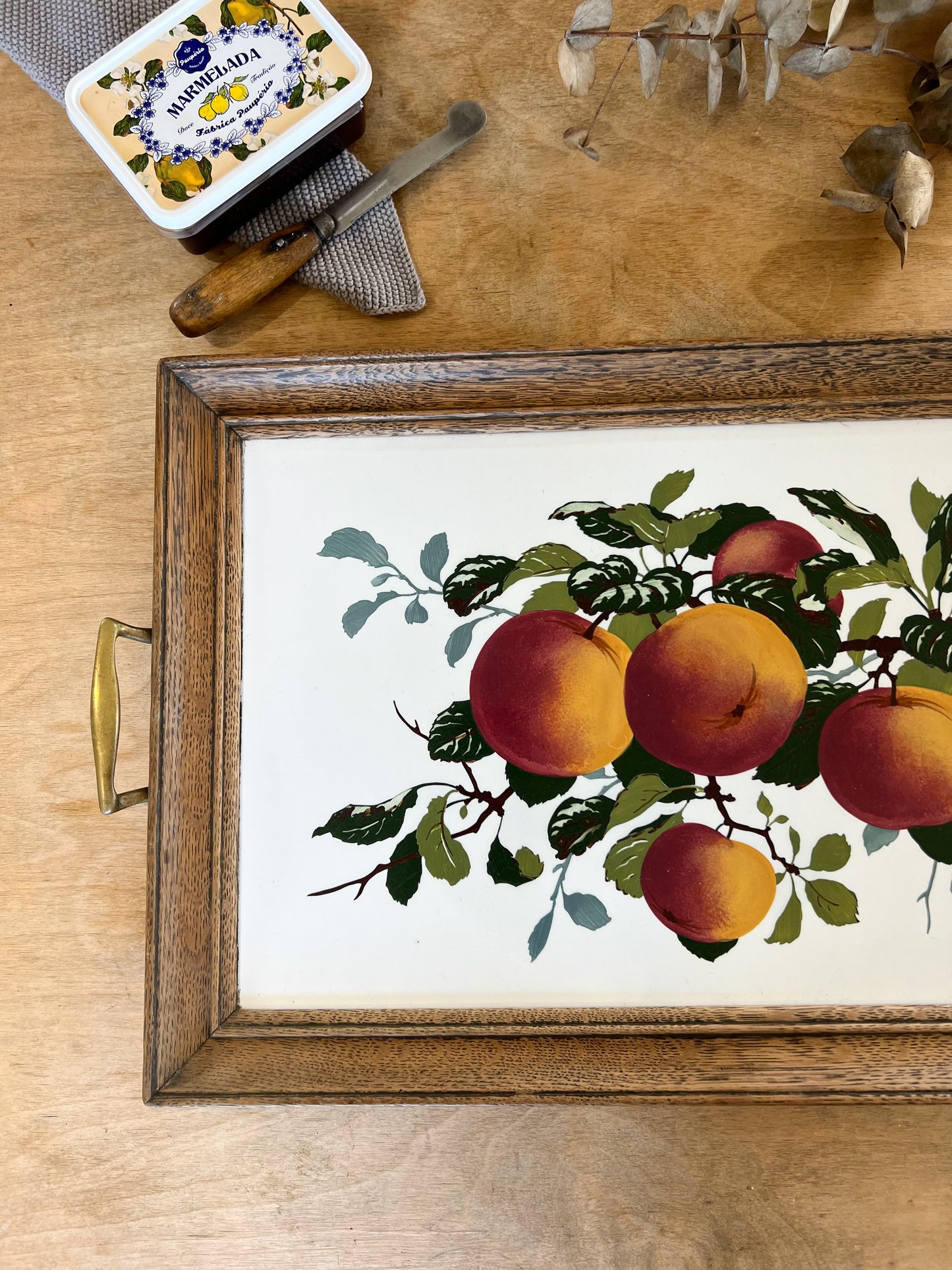 Antique Edwardian Villeroy & Boch Large Peaches Serving Tray