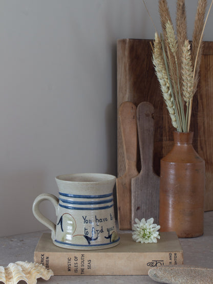 Vintage 1980s Bruton Pottery ‘Prince Charming’ Studio Pottery Mug