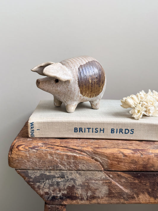 Vintage Studio Pottery Pig Sculpture