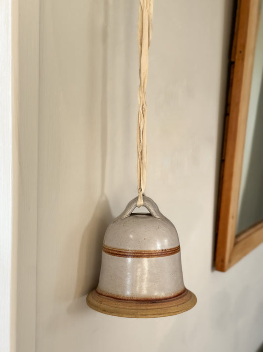 Large Vintage Studio Pottery Decorative Bell / Candle Snuffer, Annette Christophers, Albrighton Pottery, England