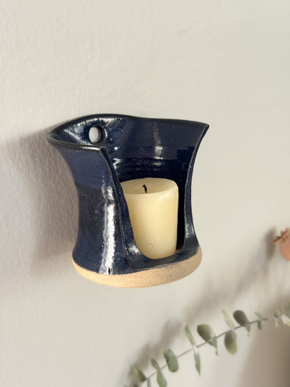 Welsh Studio Pottery Wall Candle Holder by Crochendy Bethesda