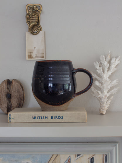 Vintage Two-Tone Abstract Studio Pottery Mug