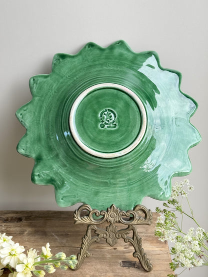 Vintage Portuguese Bordallo Pinheiro Majolica Leaf Plate