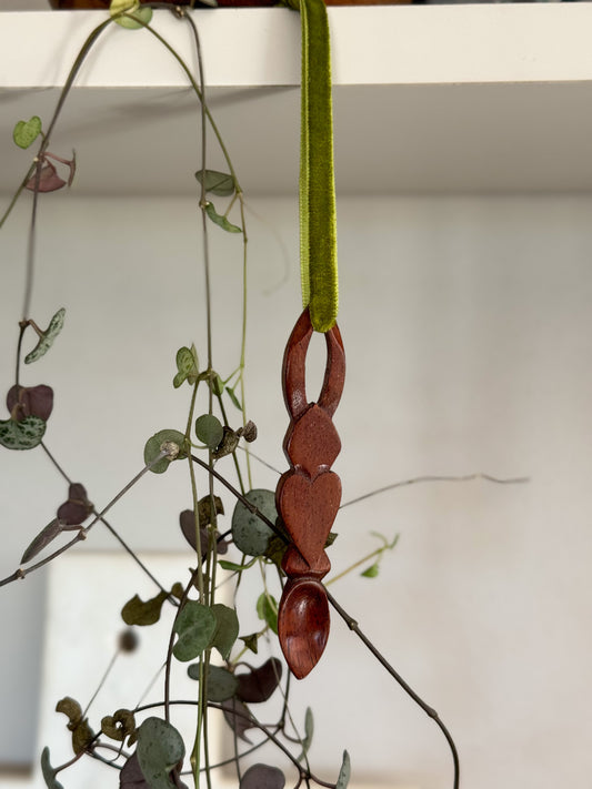 Miniature Hand-Carved Love Spoon