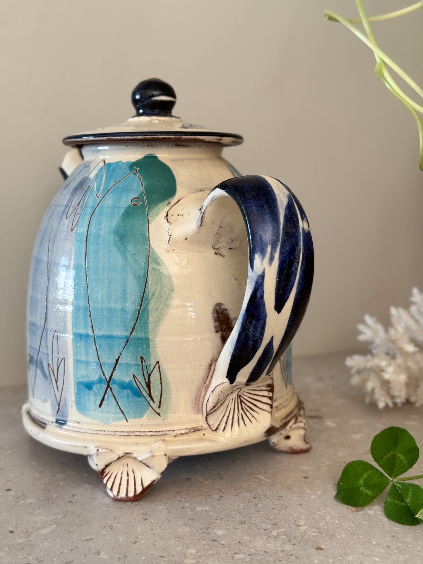 Very Rare Studio Pottery Teapot by Kevin Warren, Norfolk
