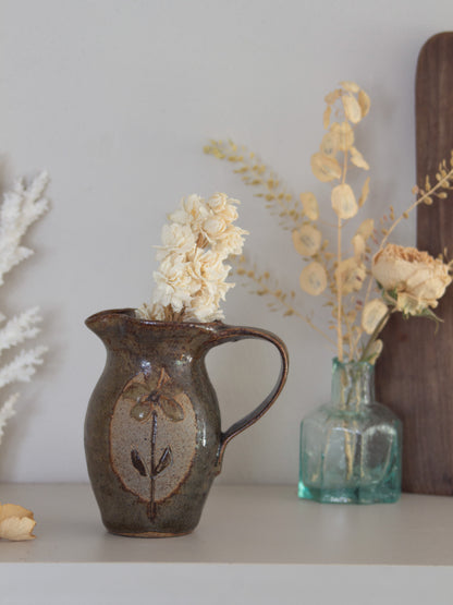 Vintage 1970s Welsh Studio Pottery Creamer Jug by Elizabeth Bernays-Ross, Myddfai Pottery