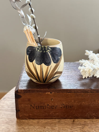 Vintage Studio Pottery Floral Pot