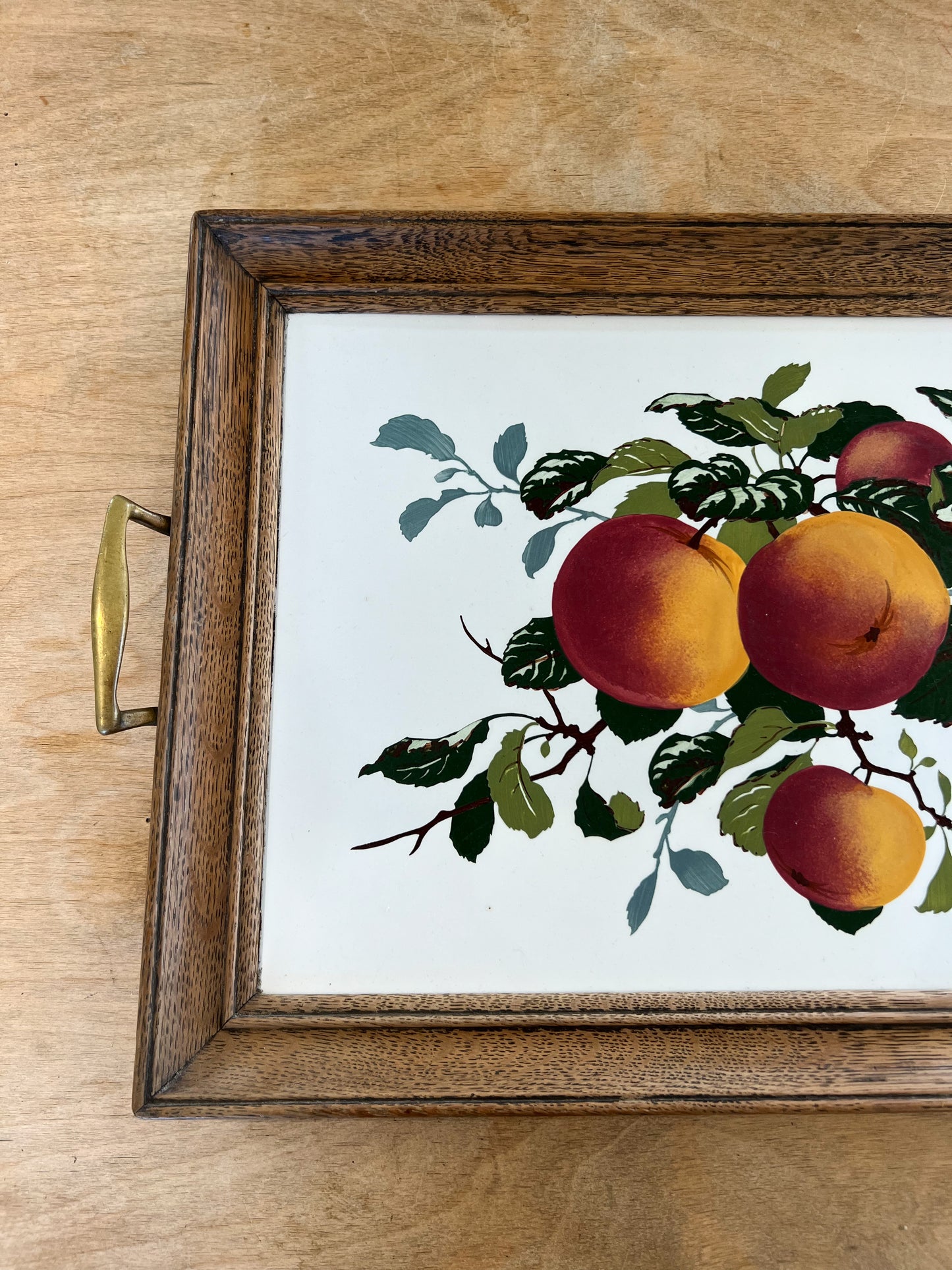 Antique Edwardian Villeroy & Boch Large Peaches Serving Tray
