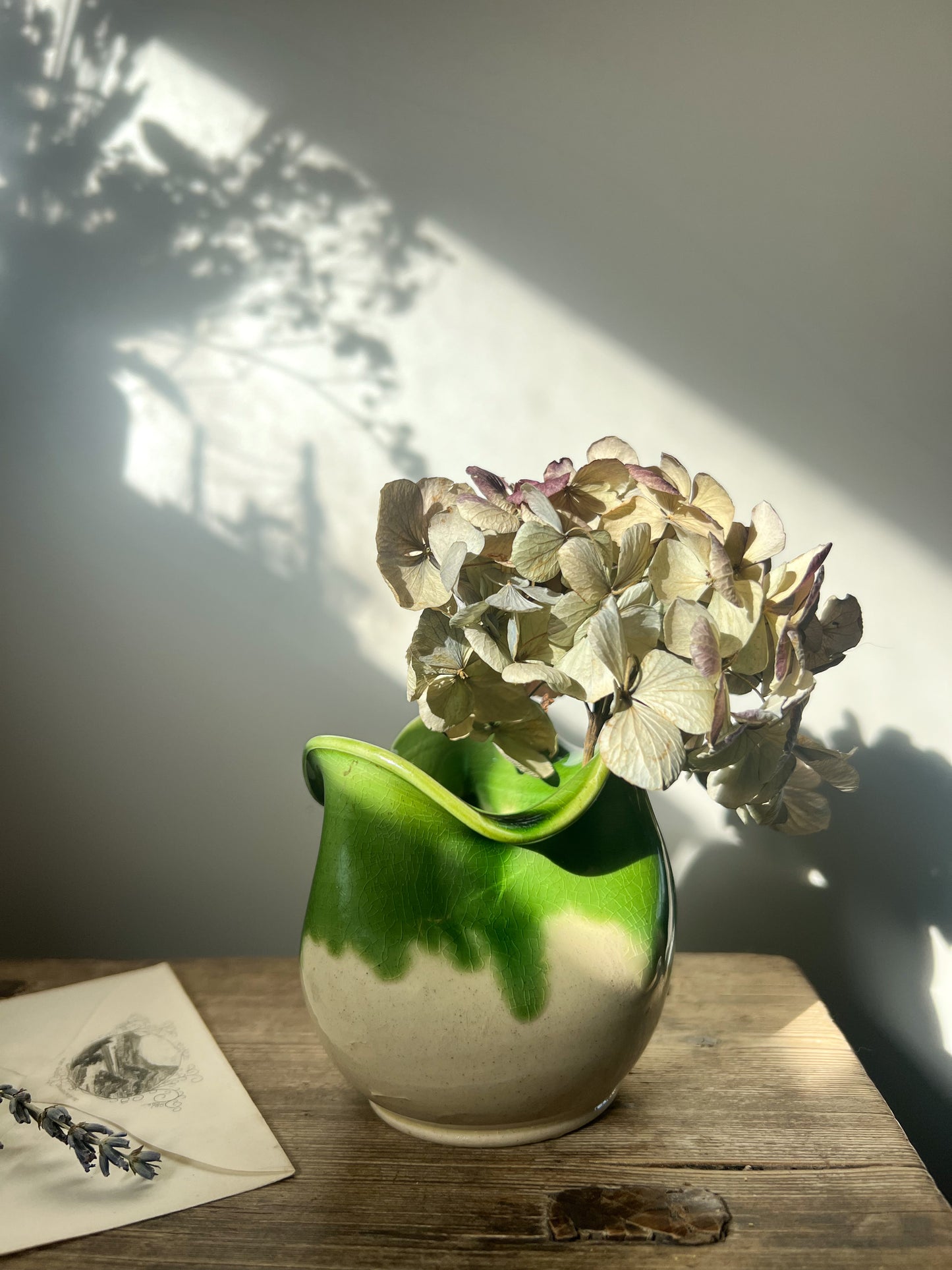 Antique 1890 Aller Vale, Devon Drip Glaze Small Pinched Vase
