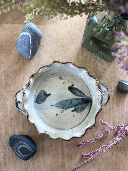 Vintage Studio Pottery Scalloped Dish