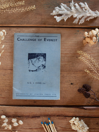 Very Rare 1934 The Challenge of Everest by George Joseph Cons - Original Clothbound Edition