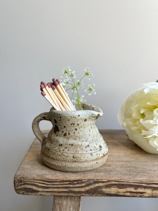 Miniature Studio Pottery Salt Glazed Creamer