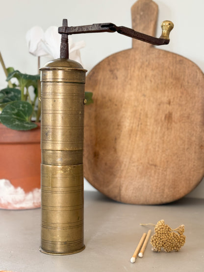 Antique Brass Pepper Mill • Grinder