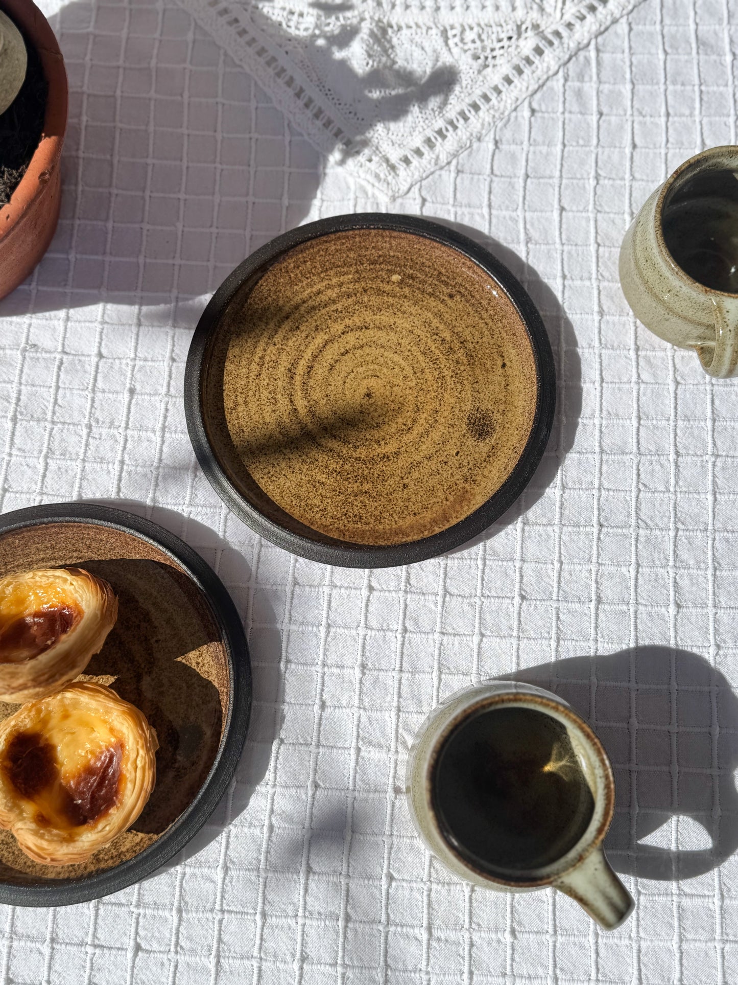 Vintage Studio Pottery Side Plates (Pair)