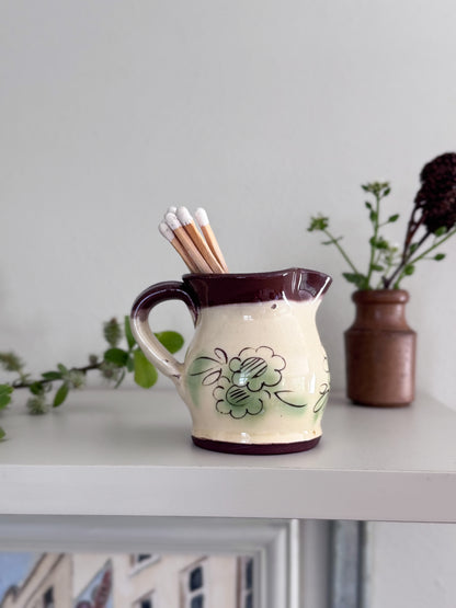 Vintage Slipware ‘Lands End’ Miniature Creamer Jug