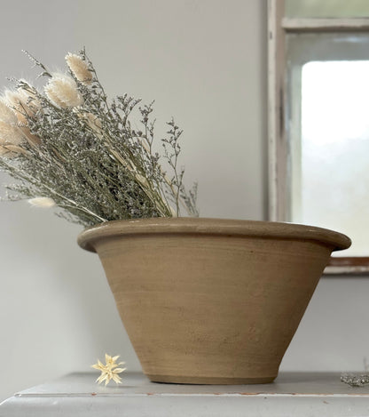 Antique Large Clay Pancheon Bread Bowl