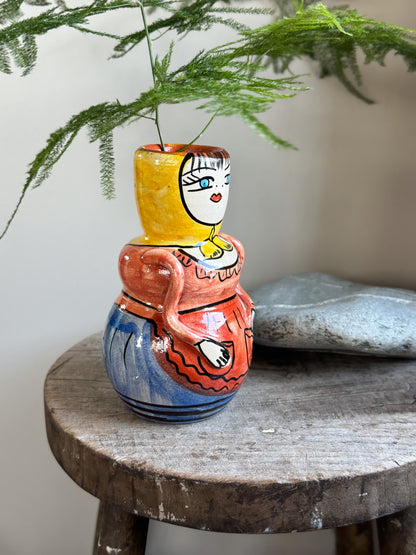 Vintage One-of-a-Kind Studio Pottery ‘Little Lady’ Vase