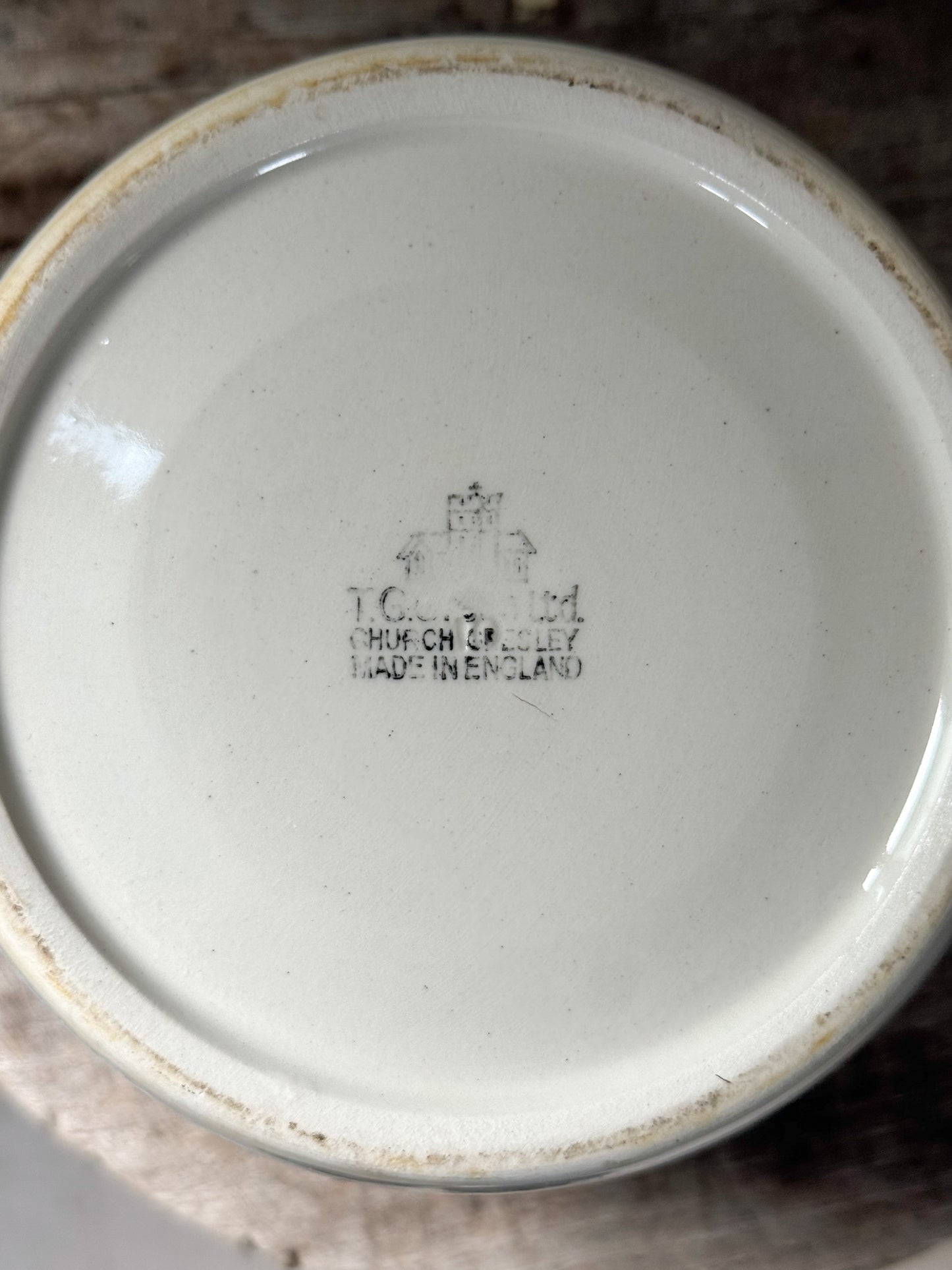 Vintage T. G. Green & Co. Two-Tone Handled Storage Pot