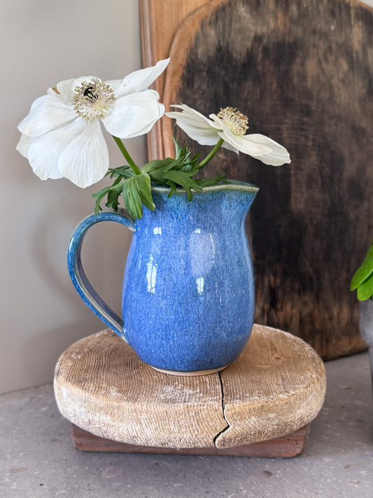 Vintage Studio Pottery Ocean Blue Jug