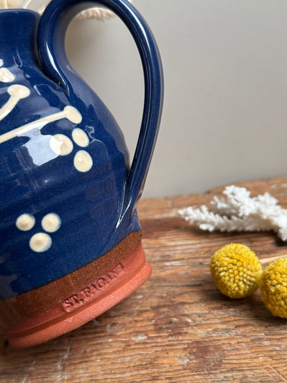 Vintage Welsh Studio Pottery Slipware Creamer Jug by St Fagans Pottery