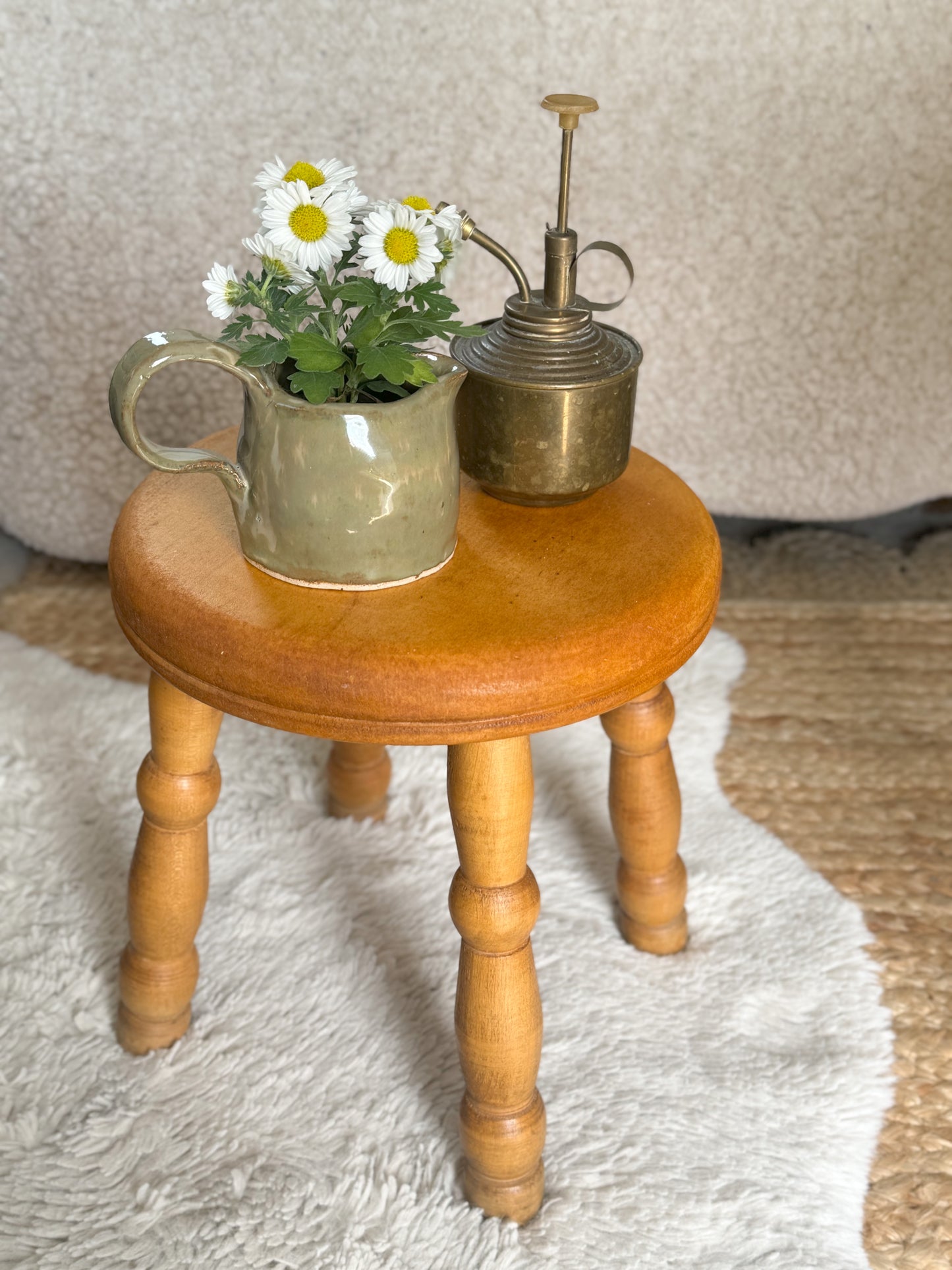 Vintage Pine Milking Stool