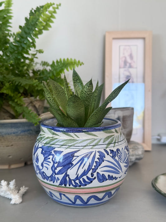Vintage Mediterranean Studio Pottery Planter