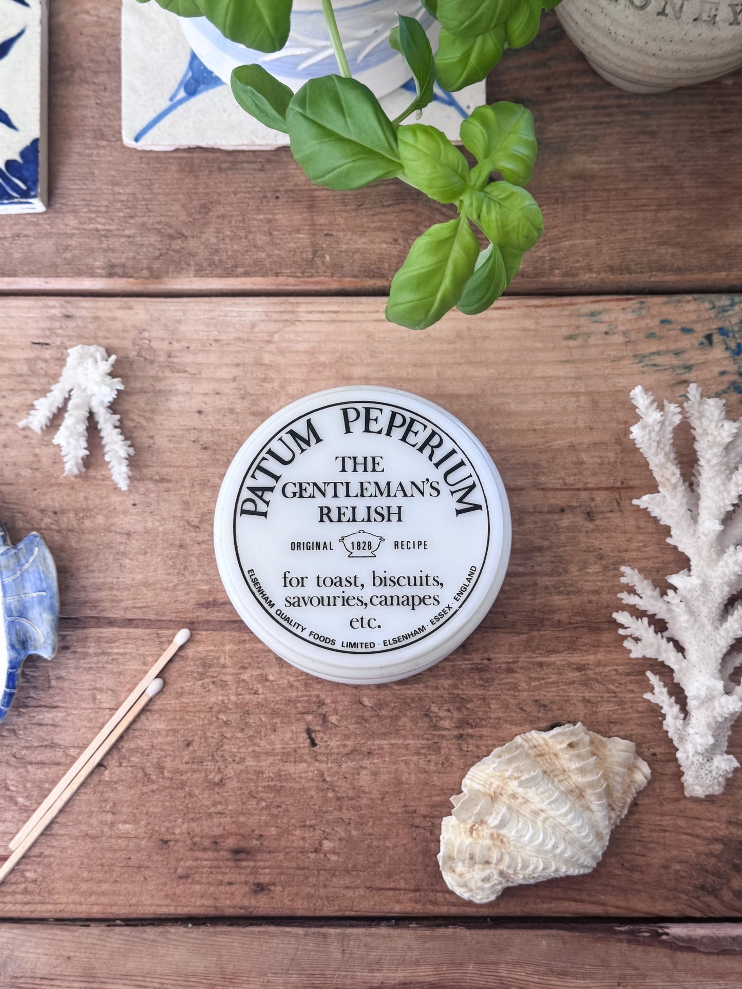 Vintage Milk Glass Patum Peperium Gentleman’s Relish Pot