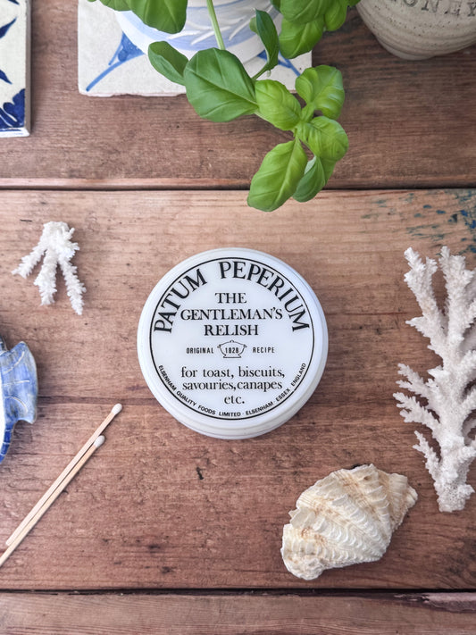 Vintage Milk Glass Patum Peperium Gentleman’s Relish Pot