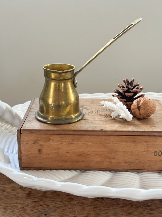 Vintage Handmade Solid Brass Coffee Pot