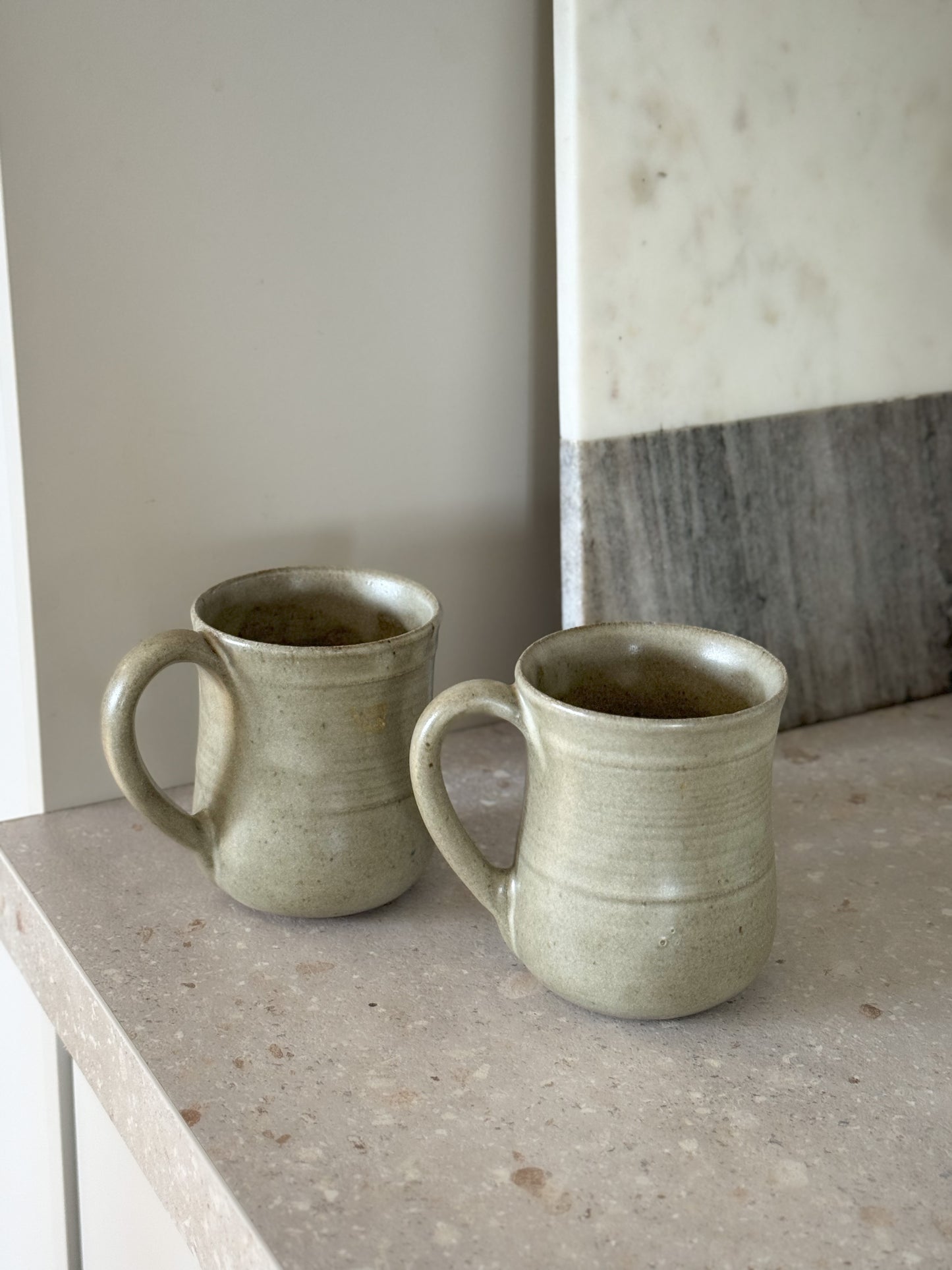 Vintage Studio Pottery Mugs by Suzanne W.W (Pair)