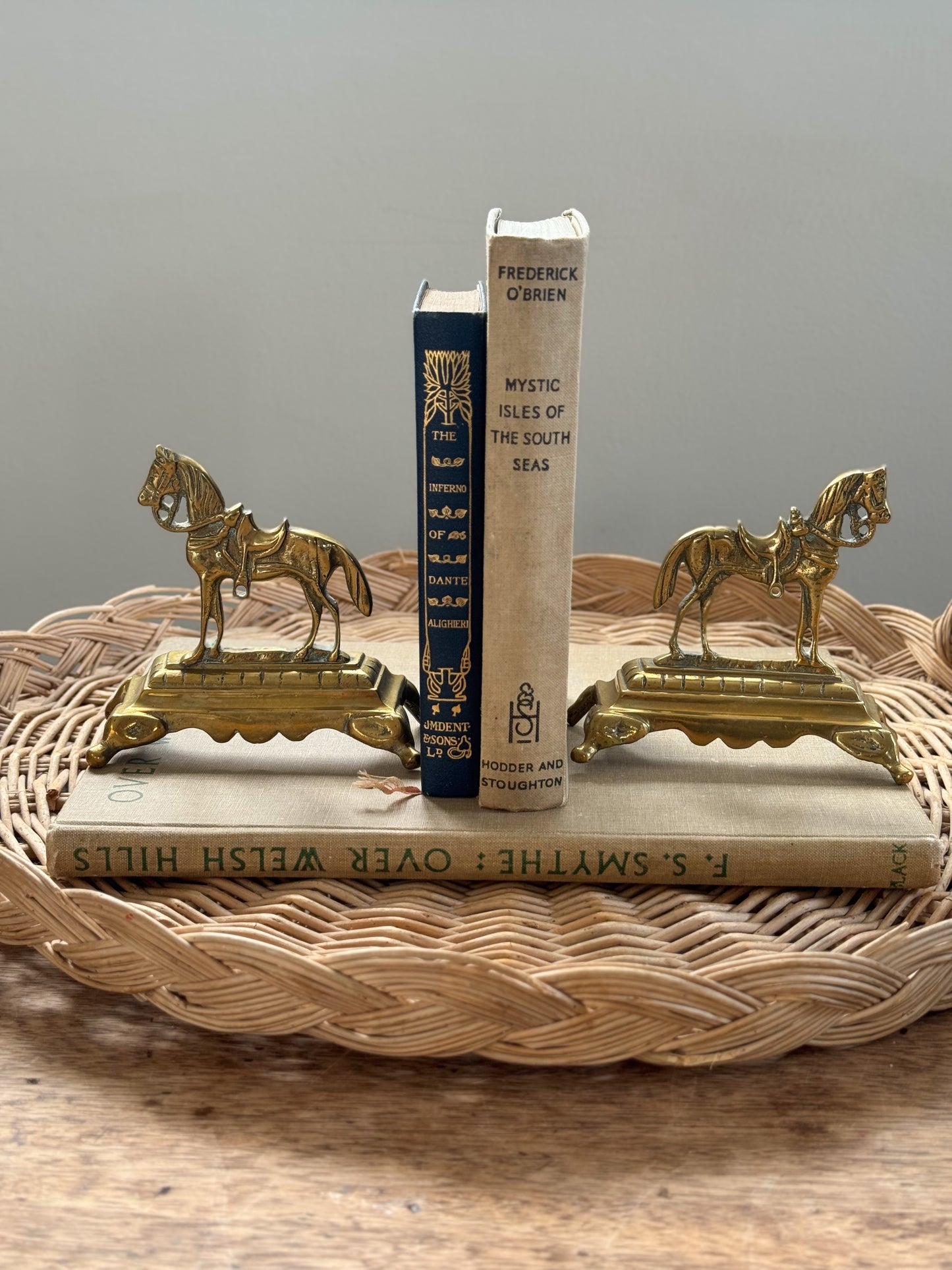 Vintage 1930s Brass Horse Bookends • Fireside Fenders