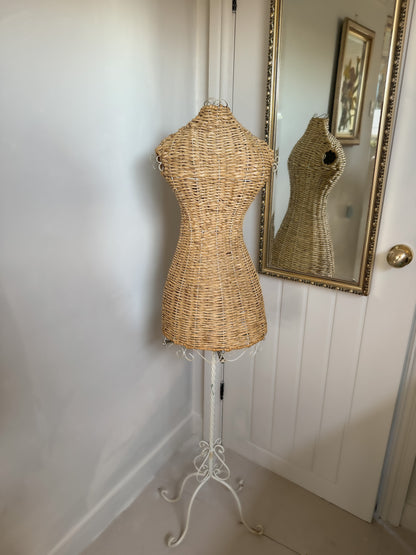 Vintage Wicker Female Mannequin