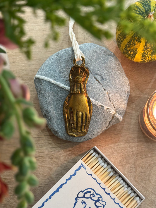 Vintage Brass Hand Letter Clip