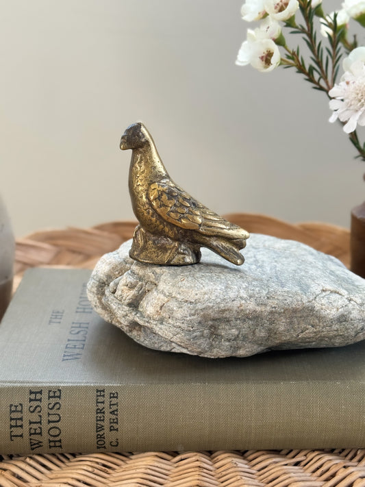 Vintage Solid Brass Miniature Dove